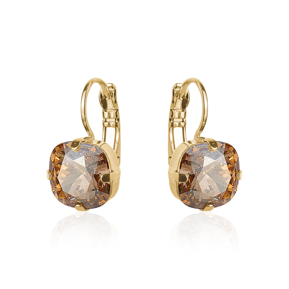 SWAROVSKI SQUARE TOPAZ HOOPS LIMLIM