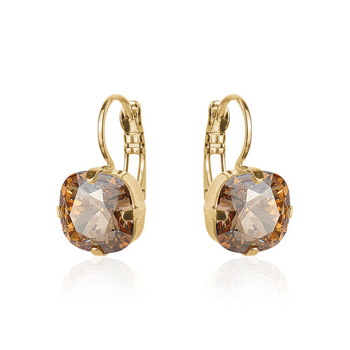 SWAROVSKI SQUARE TOPAZ HOOPS LIMLIM