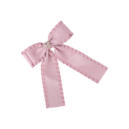 HEART CRYSTAL SATIN BOW Limlim fashion accessories