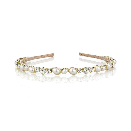 THIN PEARL & CRYSTAL HAIRBAND sistrbrand