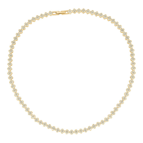 FLOWER TENNIS CZ NECKLACE Limlim fashion accessories
