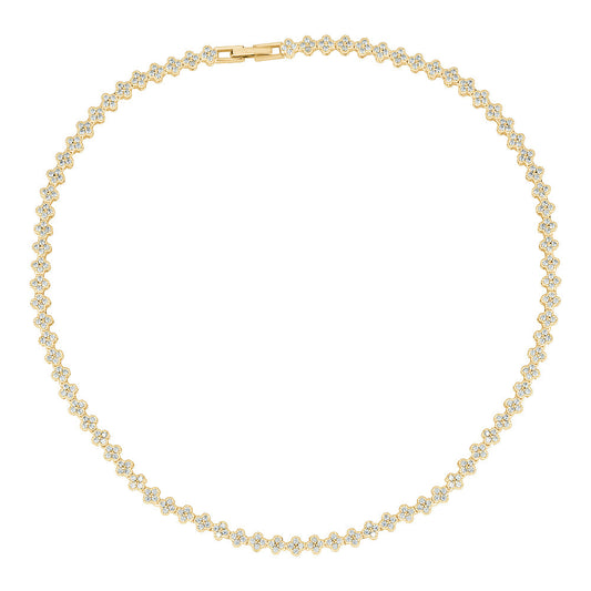 FLOWER TENNIS CZ NECKLACE Limlim fashion accessories