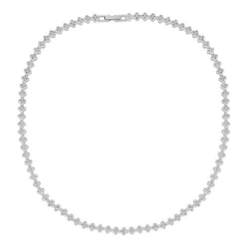 FLOWER TENNIS CZ NECKLACE Limlim fashion accessories