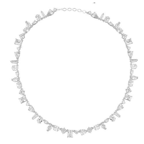 SPECTACULAL CRYSTAL TENNIS  NECKLACE GOLD Limlim fashion accessories