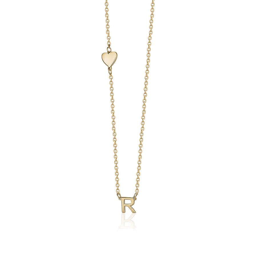 HEART INITIAL NECKLACE sistrbrand