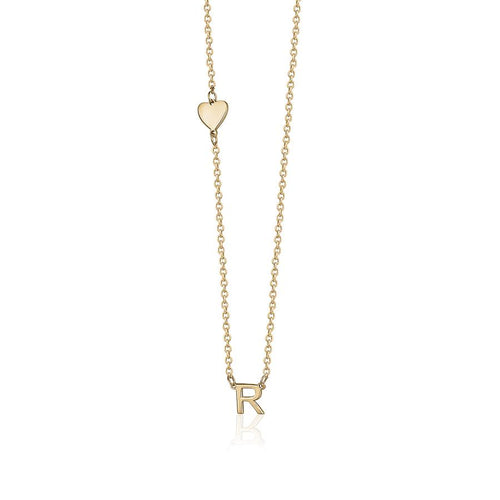 HEART INITIAL NECKLACE sistrbrand