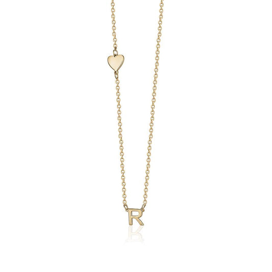 HEART INITIAL NECKLACE sistrbrand