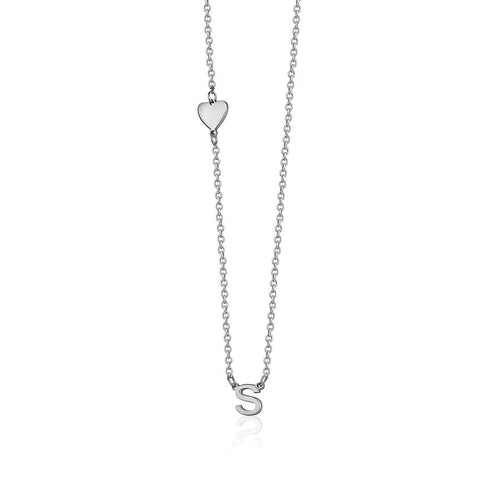 HEART INITIAL NECKLACE sistrbrand