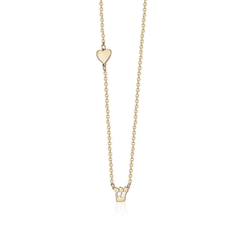 HEART INITIAL NECKLACE sistrbrand