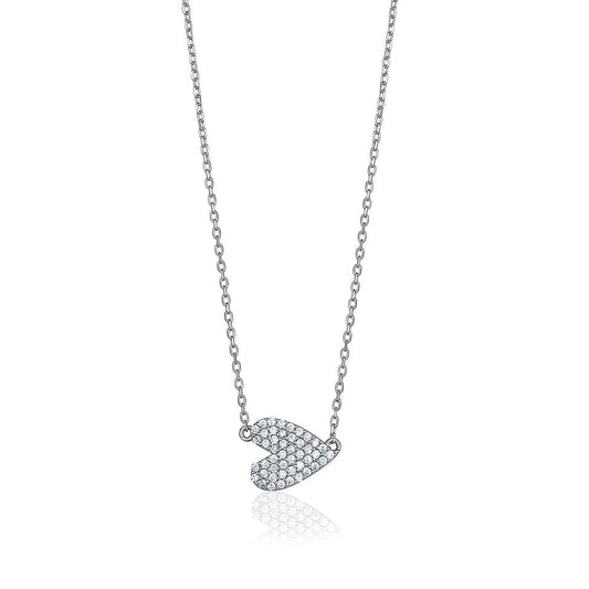 SIDE HEART CRYSTAL NECKLACE sistrbrand