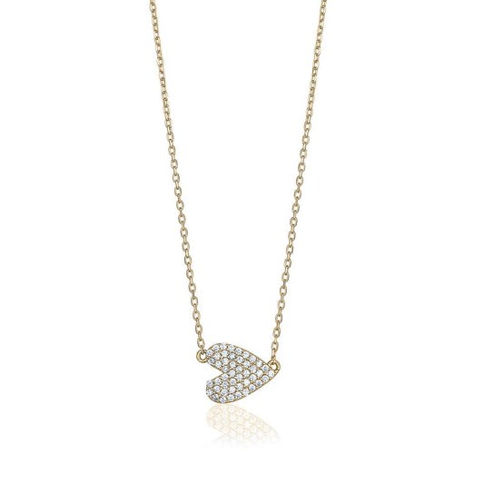 SIDE HEART CRYSTAL NECKLACE sistrbrand
