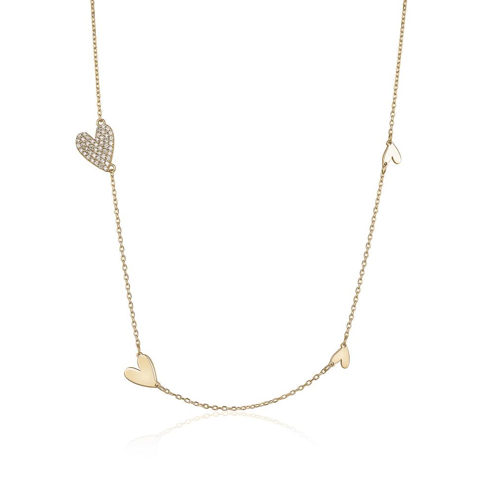 CRYSTAL ASCENDING HEART NECKLACE sistrbrand