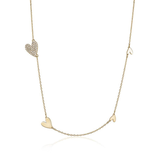 CRYSTAL ASCENDING HEART NECKLACE sistrbrand