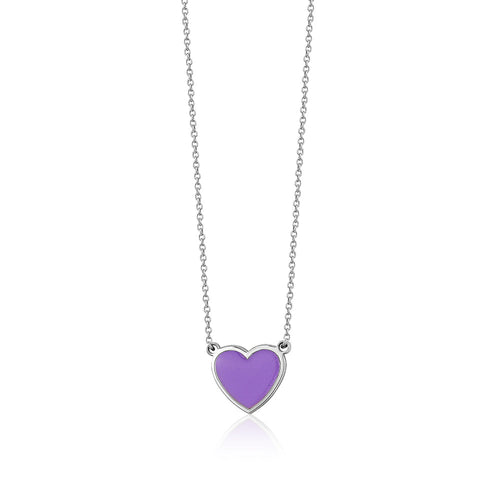 SINGLE ENAMEL HEART NECKLACE sistrbrand