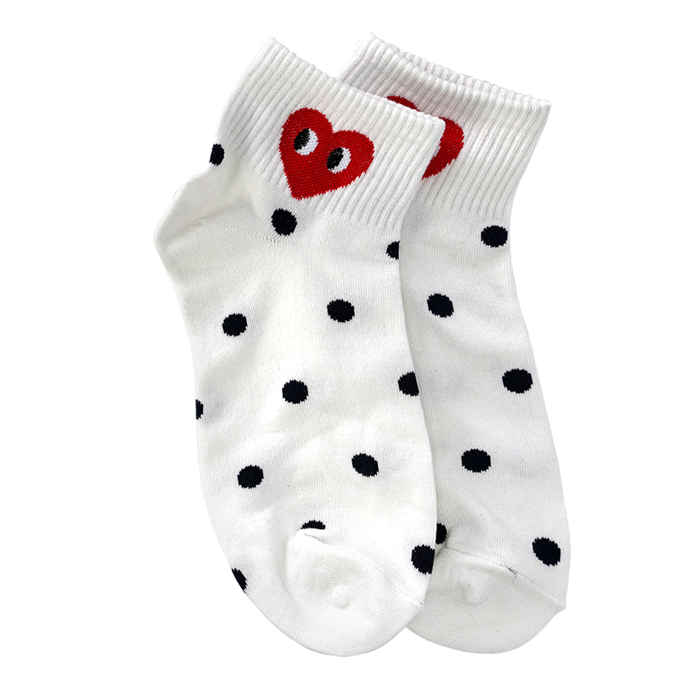POLKA HEART SHORT SOCKS LIMLIM