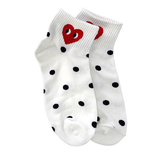 POLKA HEART SHORT SOCKS LIMLIM