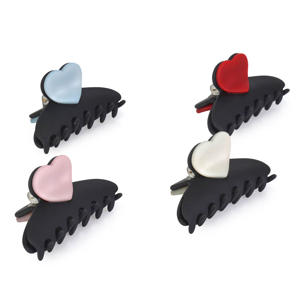 SMALL MATTE HEART JAW BUNDLE OF 4 Limlim fashion accessories