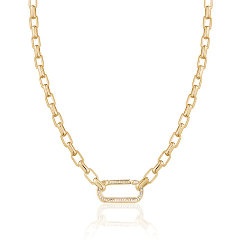 BOX CHAIN CRYSTAL COLAR Limlim fashion accessories