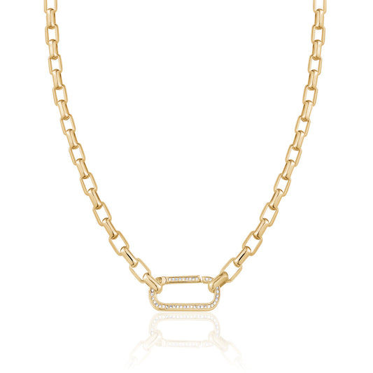BOX CHAIN CRYSTAL COLAR Limlim fashion accessories