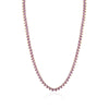 ALL HEARTS TENNIS NECKLACE PINK CRYSTALS Limlim fashion accessories