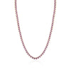 ALL HEARTS TENNIS NECKLACE PINK CRYSTALS