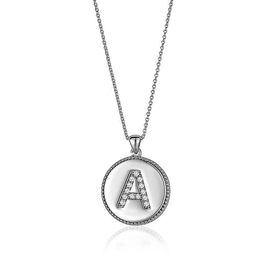 INITIAL MEDALLION WITH CRYSTALS sistrbrand