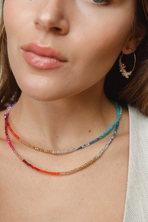 RAINBOW BEADED NECKLACE Limlim fashion accessories