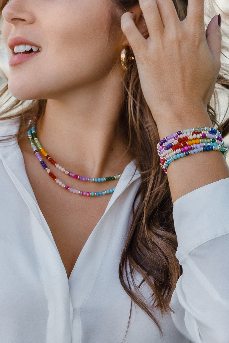 GLASS BEADED LOVE NECKLACE Limlim fashion accessories