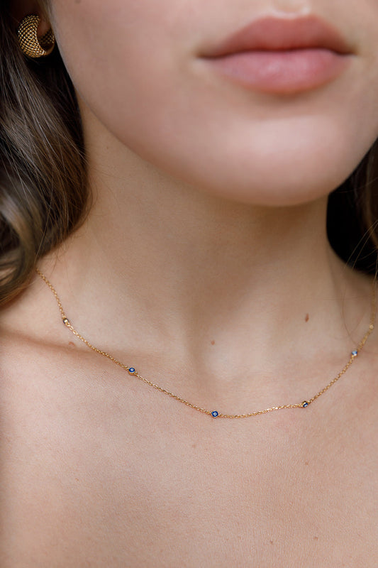 LIGHT EVIL EYE NECKLACE Limlim fashion accessories