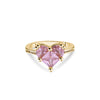 PINK CRYSTAL HEART RING
