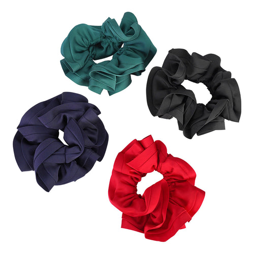 CLASSIC SATIN TRIM SCRUNCHIES . Limlim fashion accessories