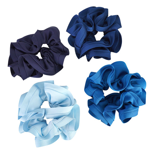 SATIN TRIM CLASSIC SCRUNCHIE BLUES Limlim fashion accessories