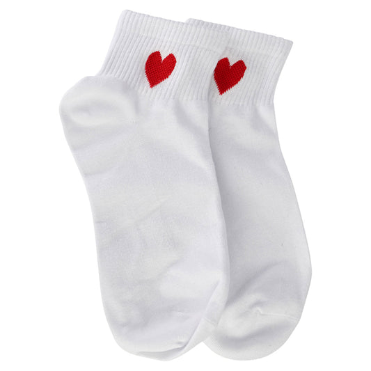 WHITE HEART SHORT SOCKS Limlim fashion accessories