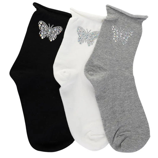 BUTTERFLY CRYSTAL SOCKS SISTRBRAND