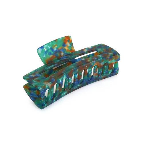 MATTE TORTOISE RECTANGULAR JAW Limlim fashion accessories