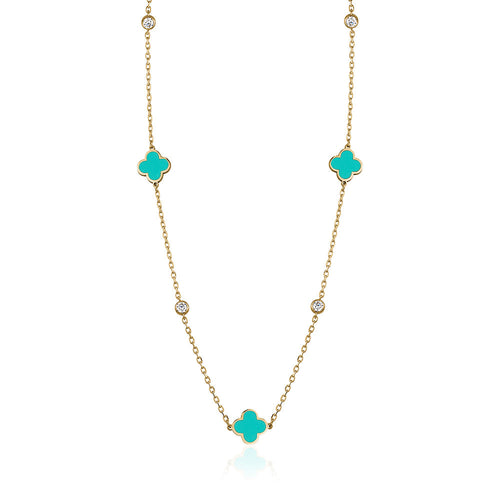 CLOVER ENAMEL NECKLACE Limlim fashion accessories