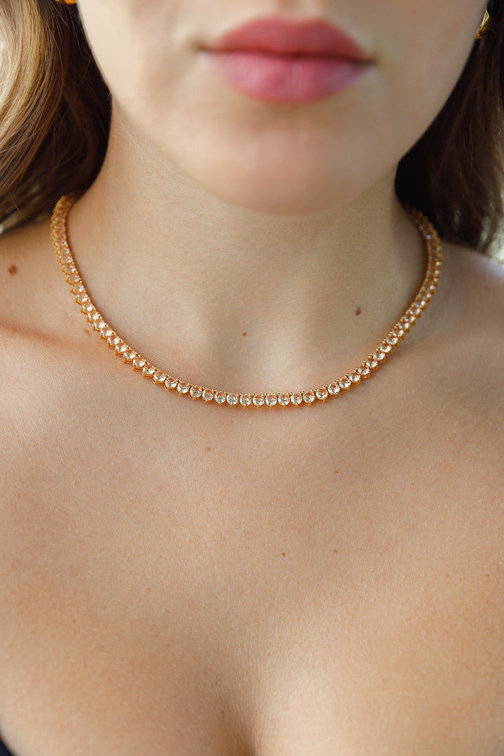 YELLOW TOPAZ TENNIS NECKLACE Limlim fashion accessories