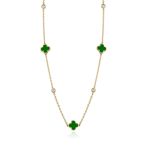 CLOVER ENAMEL NECKLACE Limlim fashion accessories