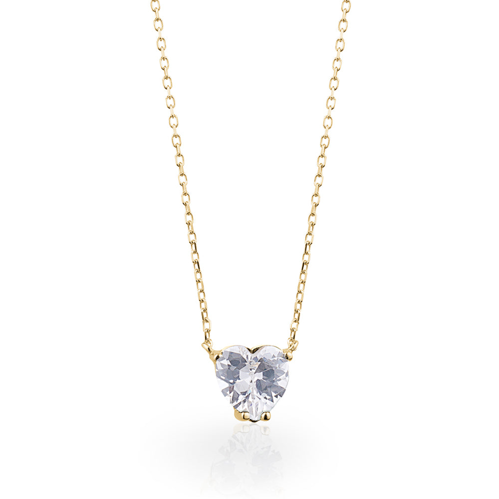 HEART SOLITAIRE NECKLACE Limlim fashion accessories