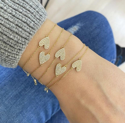 SIDE HEART CRYSTAL BRACELET sistrbrand