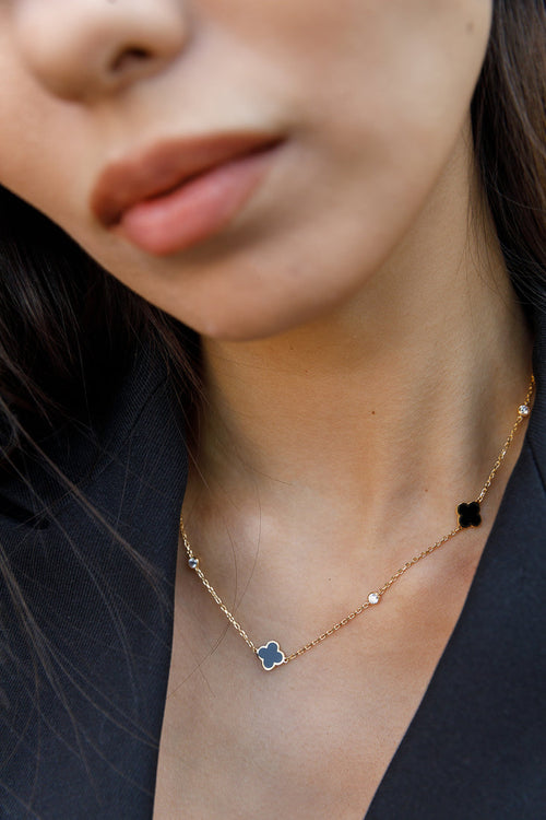 CLOVER ENAMEL NECKLACE Limlim fashion accessories