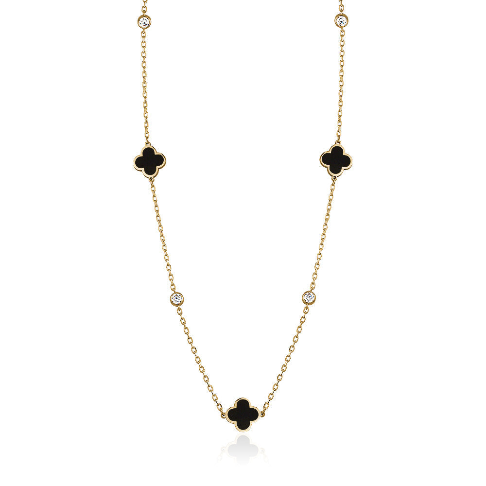 CLOVER ENAMEL NECKLACE Limlim fashion accessories