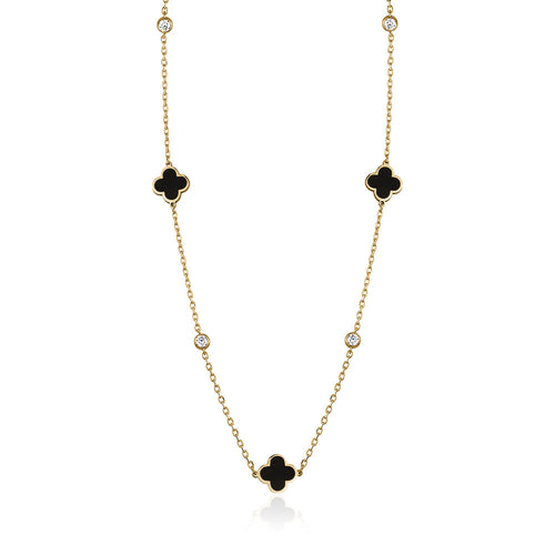 CLOVER ENAMEL NECKLACE Limlim fashion accessories