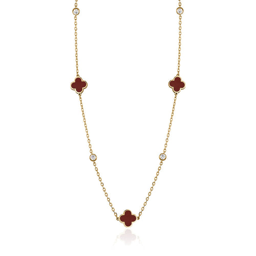 CLOVER ENAMEL NECKLACE Limlim fashion accessories