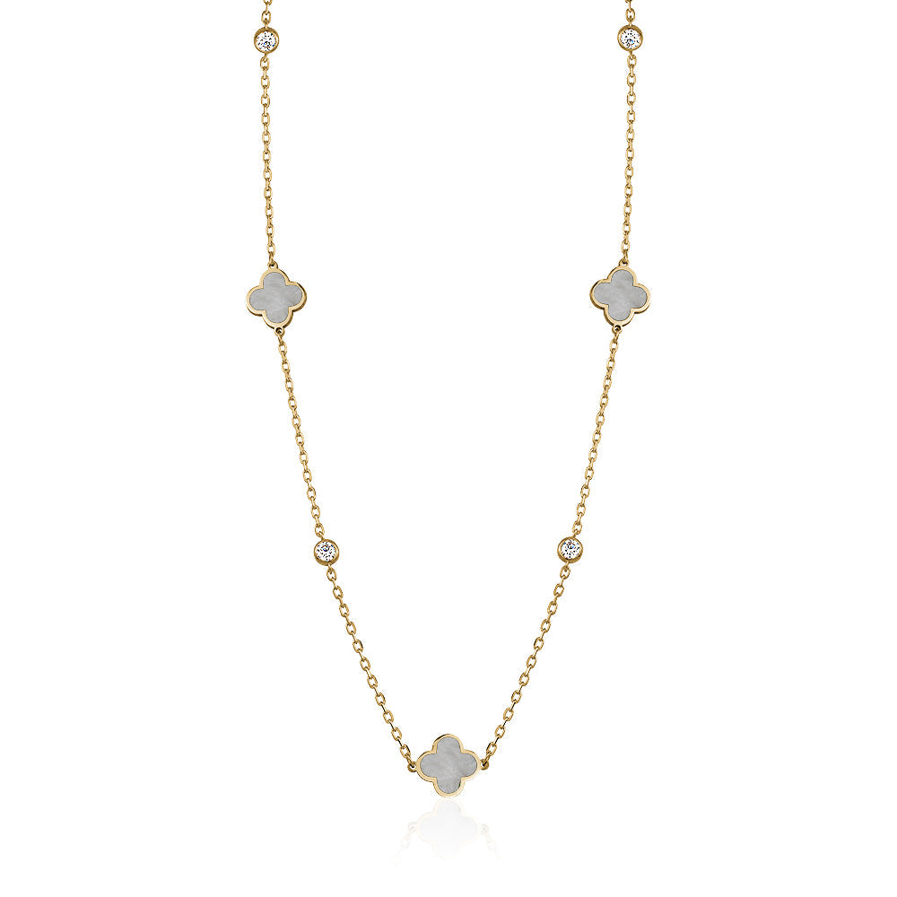 CLOVER ENAMEL NECKLACE Limlim fashion accessories