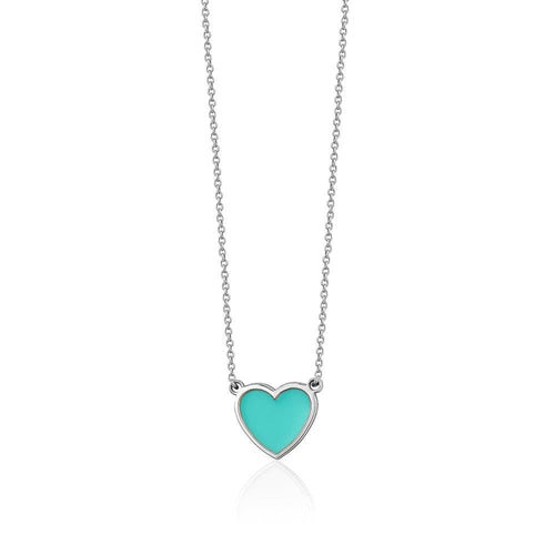 SINGLE ENAMEL HEART NECKLACE sistrbrand
