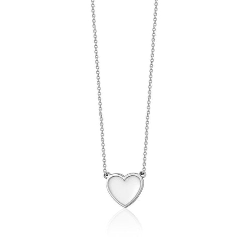 SINGLE ENAMEL HEART NECKLACE sistrbrand