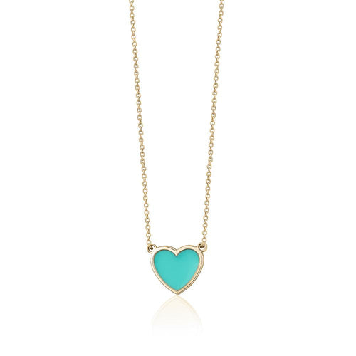 SINGLE ENAMEL HEART NECKLACE sistrbrand